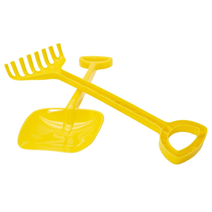 Set lopata si grebla, Galbena, Robentoys