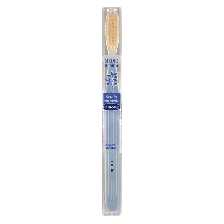 Periuta de dinti Piave traditionala din par natural tratat si sterilizat medium