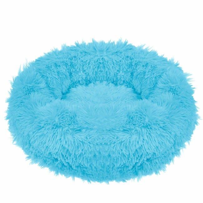 Pat/culcus moale, pentru caine/pisica, albastru, 70 cm, SPRINGOS