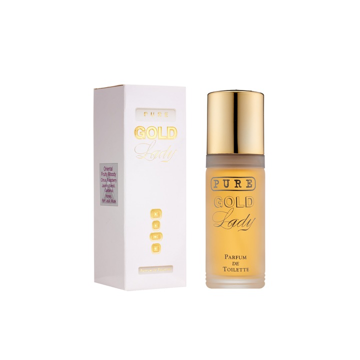 Apa de toaleta Milton Lloyd Pure Gold Lady, femei, 55 ml