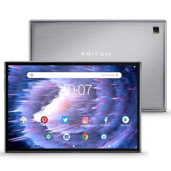 Tableta Pritom L10, 32GB, 3 GB RAM, 5G, Wi-Fi, Bluetooth, Camera dubla, Argintiu Tableta Pritom L10, 32GB, 3 GB RAM, 5G, Wi-Fi, Bluetooth, Camera dubla, Argintiu