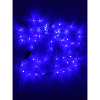 Instalatie de Craciun, Figurina Clopotei din furtun led pe suport metalic, Albastru cu FLASH, 9031B, Figurina luminoasa furtun led exterior Sdx Market® Instalatie de Craciun, Figurina Clopotei din furtun led pe suport metalic, Albastru cu FLASH, 9031B, Figurina luminoasa furtun led exterior Sdx Market®