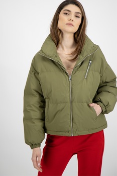 United Colors of Benetton, Geaca lejera cu umplutura de puf, Verde sparanghel United Colors of Benetton, Geaca lejera cu umplutura de puf, Verde sparanghel