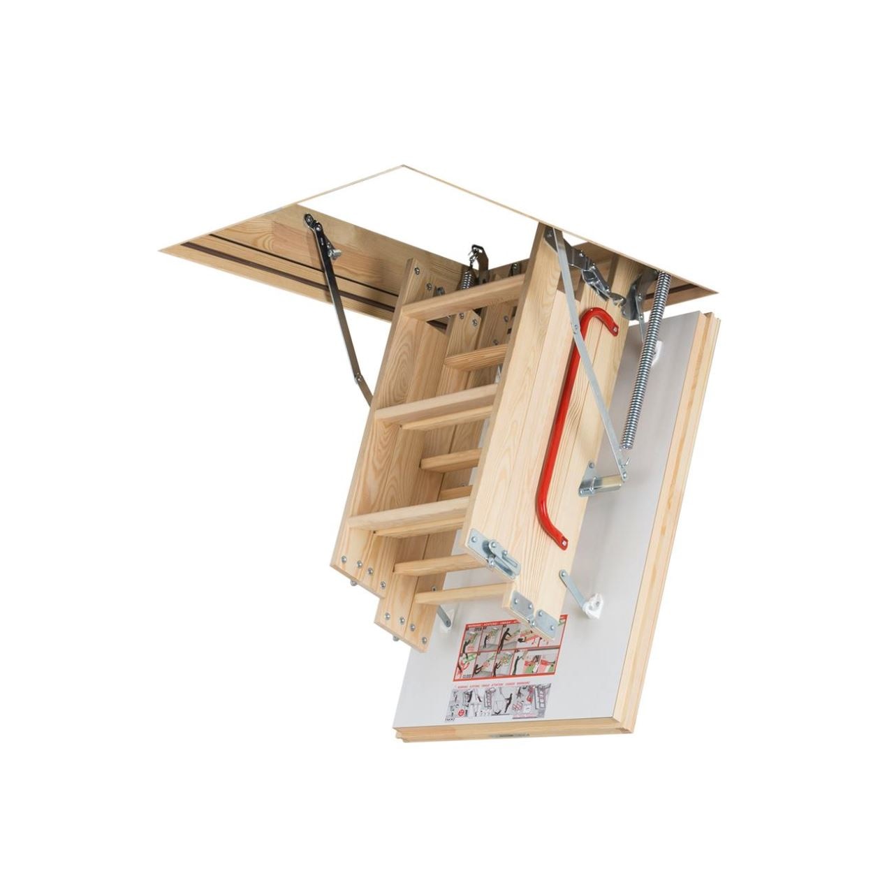 Scara modulara din lemn pentru acces pod/mansarda Fakro LTK Energy, 70x130x305 cm