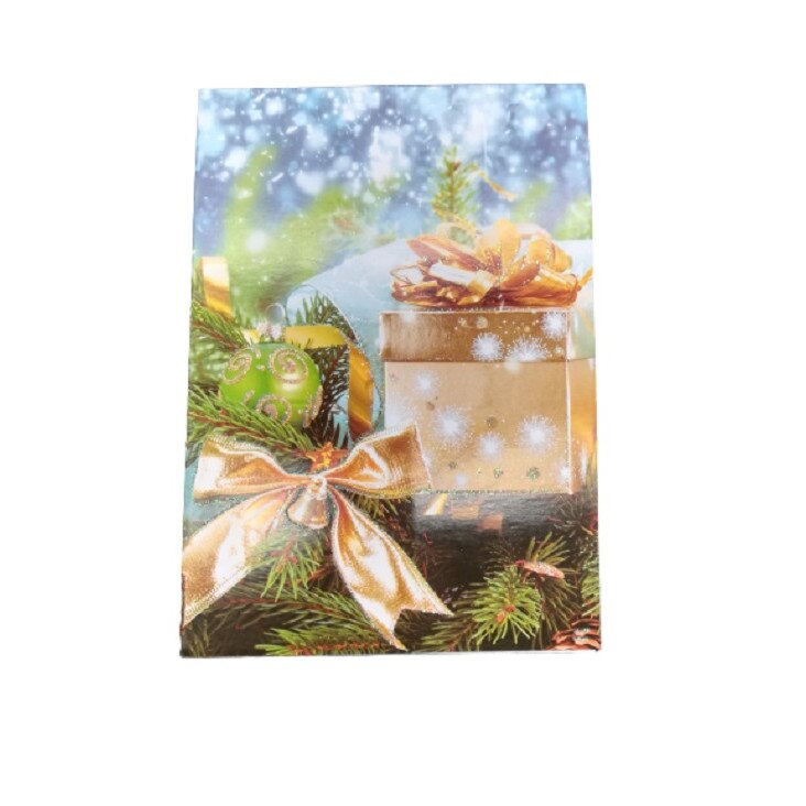 Felicitare cu motive de Craciun ov015, format C6, cu plic inclus