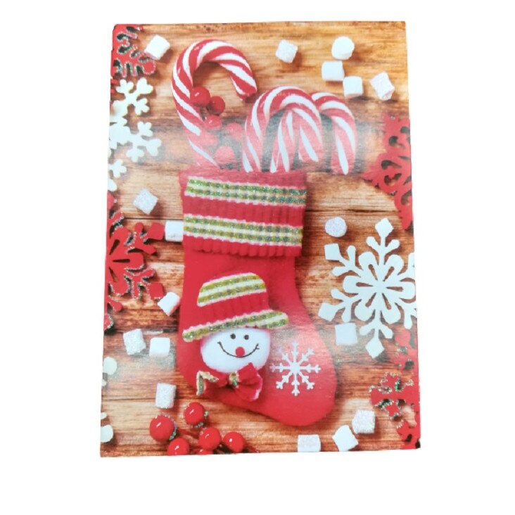 Felicitare cu motive de Craciun ov014, format C6, cu plic inclus