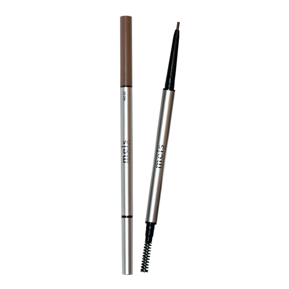 Creion pentru sprancene Meis Cosmetics double-pen Natural eyebrow pen, light brown, 0.1 g