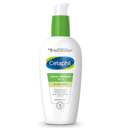 Lotiune hidratanta de zi cu acid hialuronic Cetaphil Anti-Aging, 88 ml
