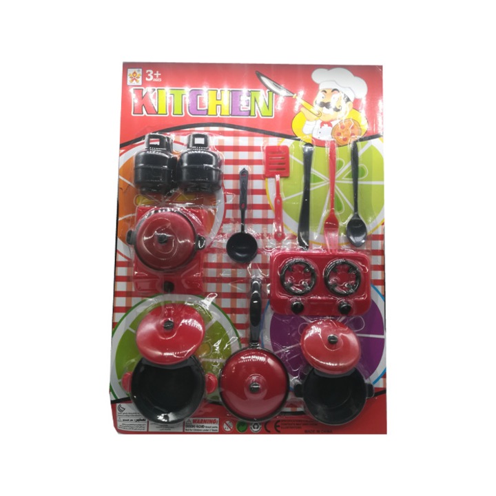 Set Bucatarie, 16 piese, aragaz + accesorii