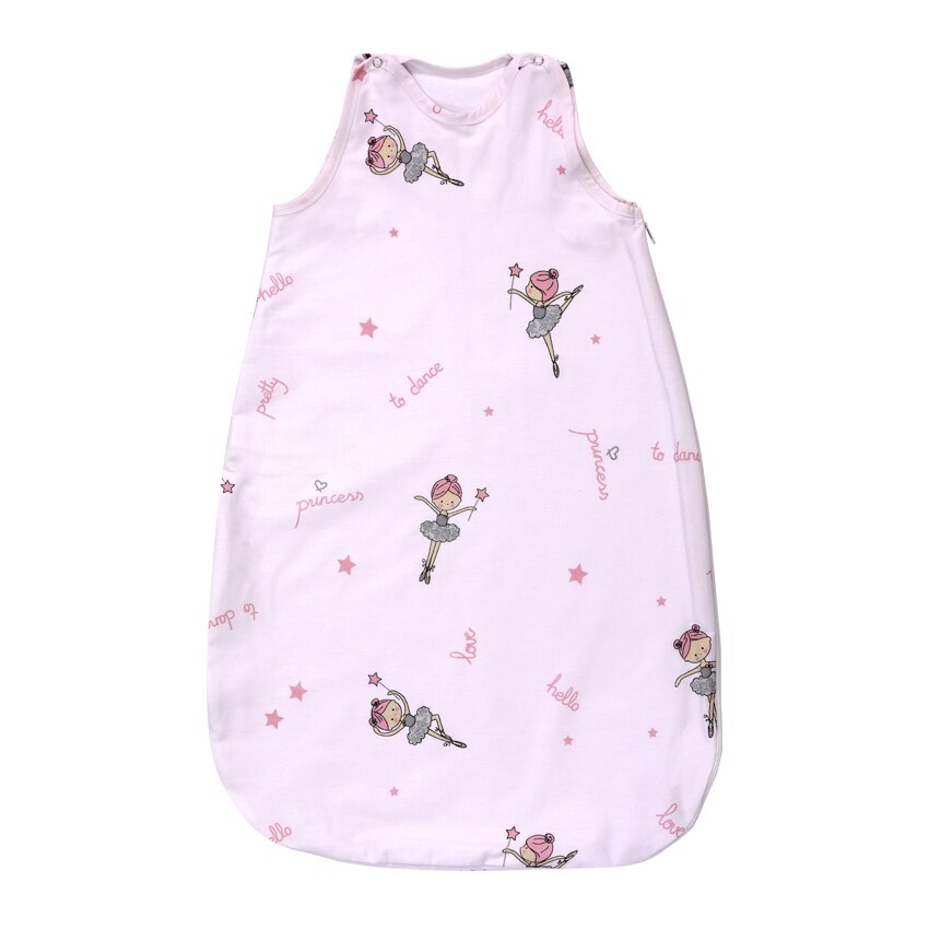 Sac de dormit de iarna Lorelli, 80 cm, bumbac ranforce, Ballett Pink, Roz/Gri
