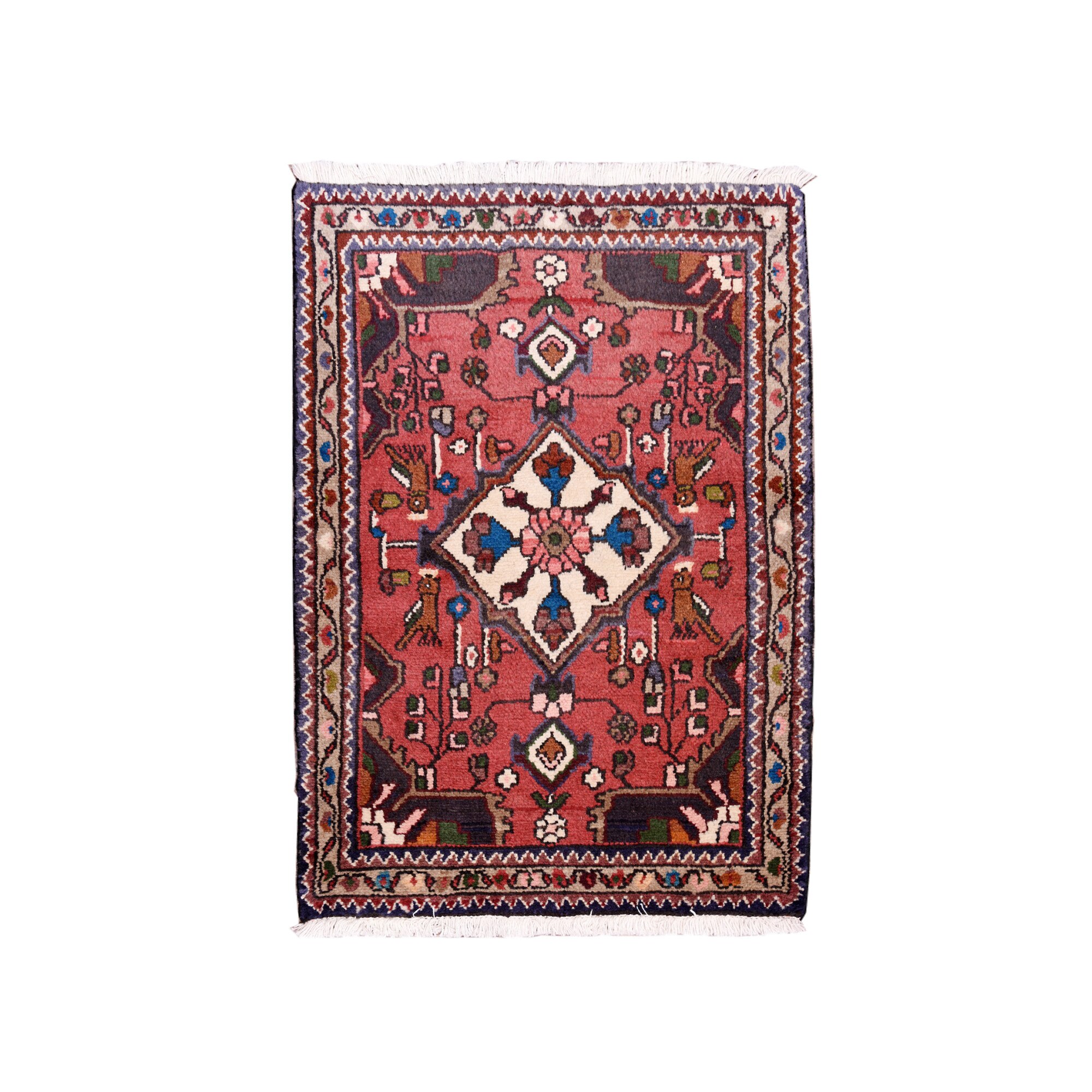 Covor Persan Hamedan,Manual ,Lana , Cod 3822 ,Size 100 x 70