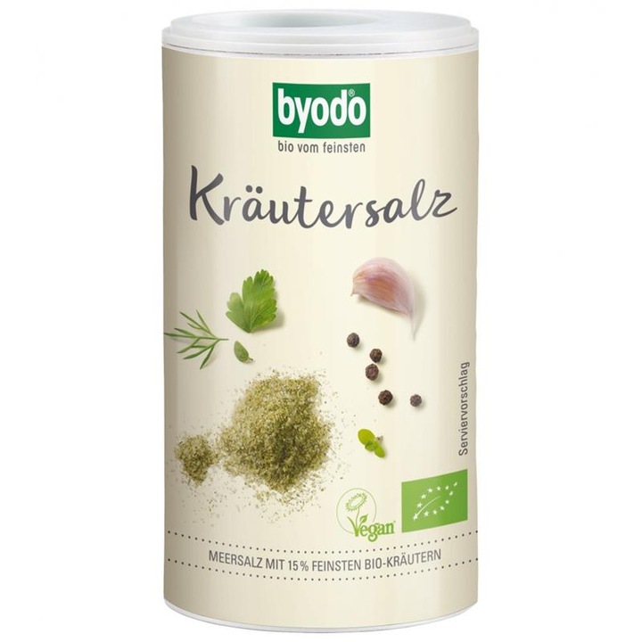Sare neiodata cu plante aromatice bio, 125g, Byodo