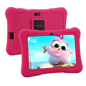 Tableta Pritom K7, Pentru copii, 7 inch, 1GB RAM, 16GB ROM, Wifi, Bluetooth, Roz inchis Tableta Pritom K7, Pentru copii, 7 inch, 1GB RAM, 16GB ROM, Wifi, Bluetooth, Roz inchis