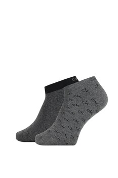 CALVIN KLEIN, Set de sosete scurte cu logo - 2 perechi CALVIN KLEIN, Set de sosete scurte cu logo - 2 perechi