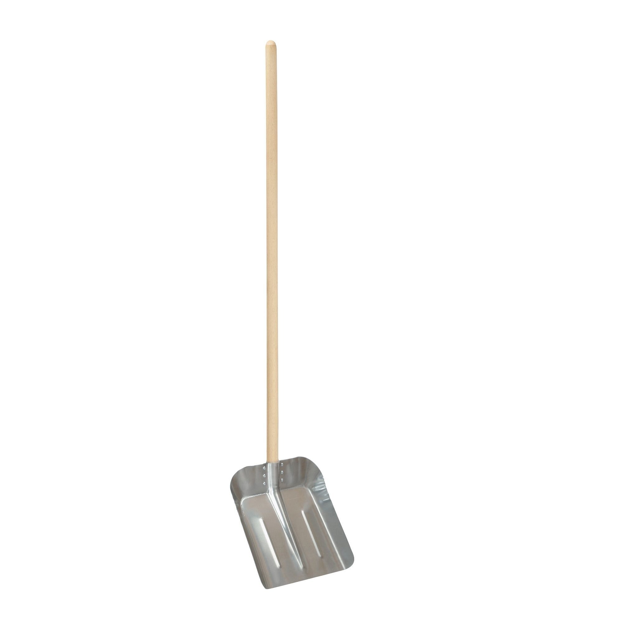 Lopata pentru zapada,cu coada de lemn masiv prinsa in suruburi,de culoare auriu,inaltime 108 cm
