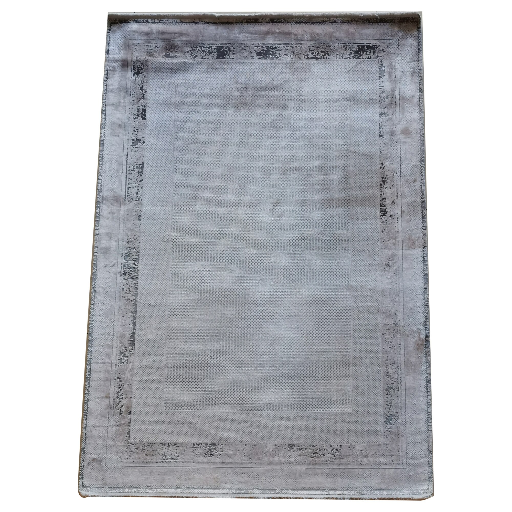 Covoare Karacahan Cornelia 18043A Cream/ D. Grey, 160X230 cm, 7 mm inaltime, design elegant