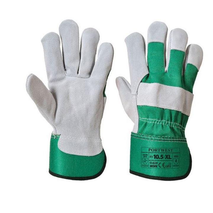 Manusi din piele, gri/verde, XL, Portwest