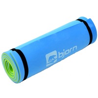 Saltea antrenament si drumetii, Bjorn, 2 straturi spuma EVA, 180 x 50 x 1 cm, albastru / verde