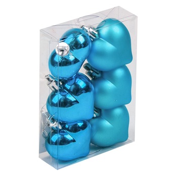 Set globuri brad de Craciun, inimi, South Perfect Decor, 6 buc, 6 cm Set globuri brad de Craciun, inimi, South Perfect Decor, 6 buc, 6 cm