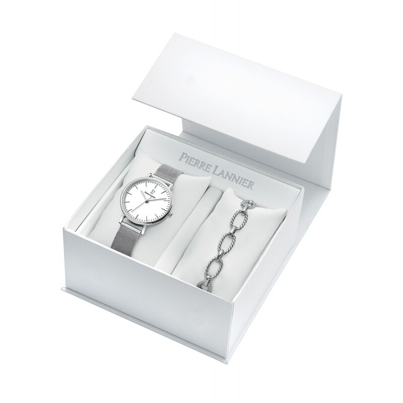 Ceas dama Pierre Lannier 435C628 Quartz Argintiu