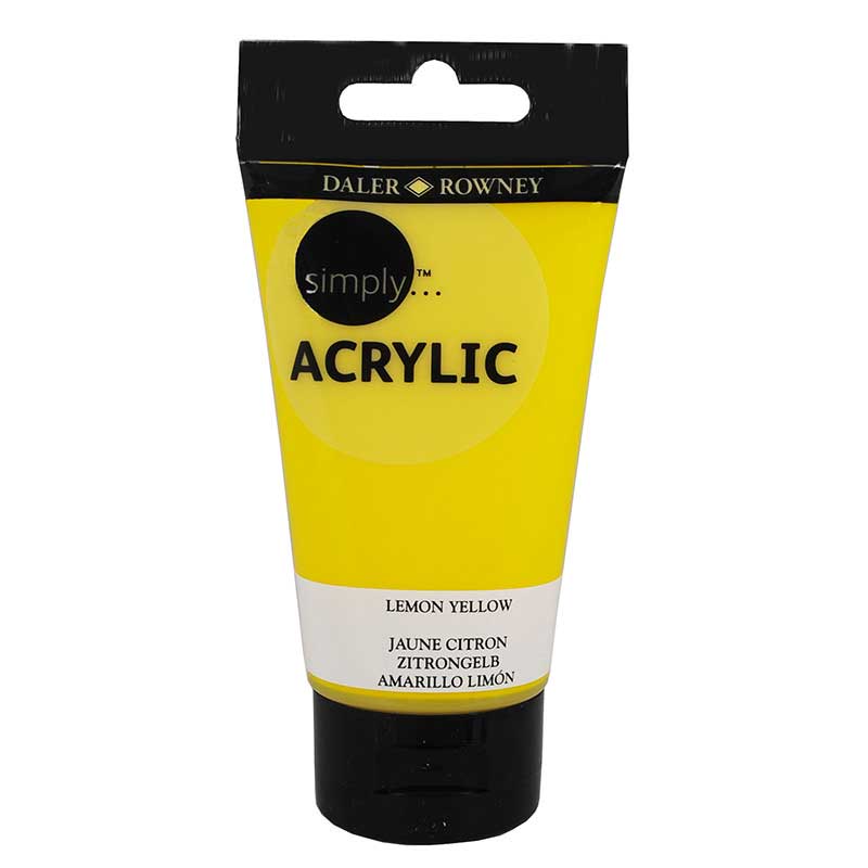 Culoare acrilica Simply, 651 - Lemon Yellow, 75 ml