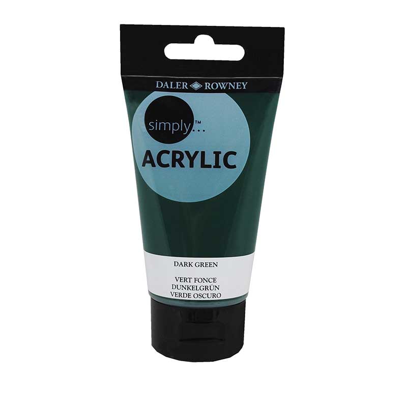Culoare acrilica Simply, 386 - Dark Green, 75 ml
