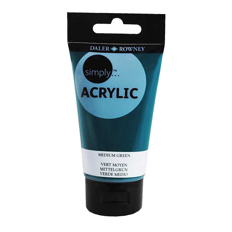 Culoare acrilica Simply, 391 - Medium Green, 75 ml