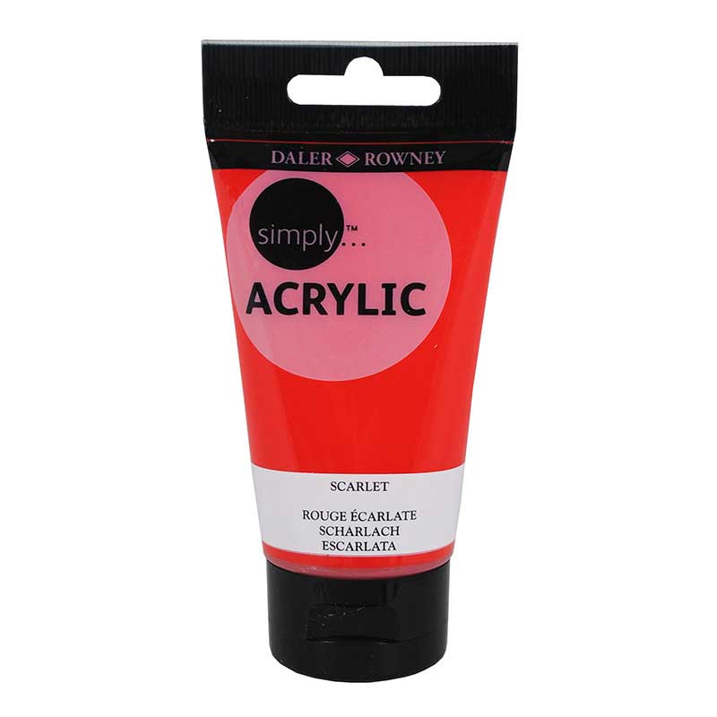 Culoare acrilica Simply, 567 - Scarlet, 75 ml