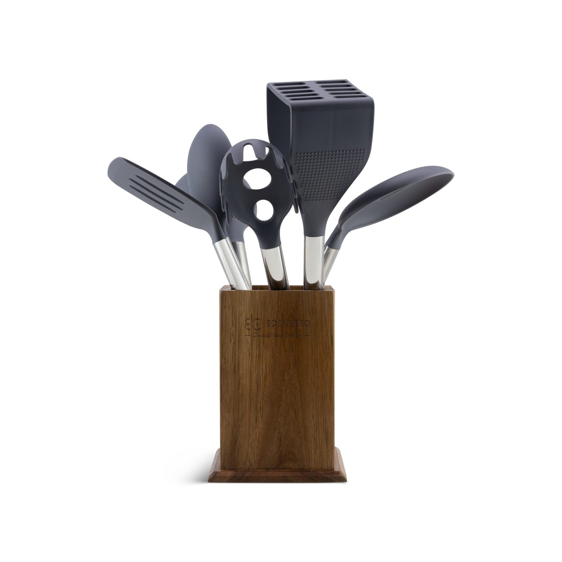 Set 6 piese bucatarie Edenberg cu suport lemn, EB7792