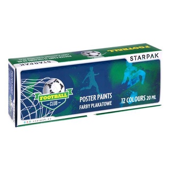 Acuarele, Guase Fotbal, 20 ml, 12 culori - STARPAK Acuarele, Guase Fotbal, 20 ml, 12 culori - STARPAK