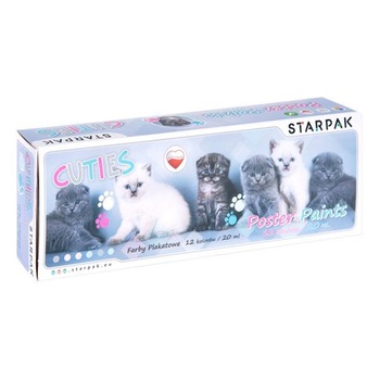 Acuarele Guase Cats, 20 ml, 12 culori - STARPAK Acuarele Guase Cats, 20 ml, 12 culori - STARPAK