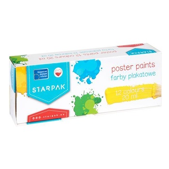 Acuarele Guase, 20 ml, 12 culori - STARPAK Acuarele Guase, 20 ml, 12 culori - STARPAK