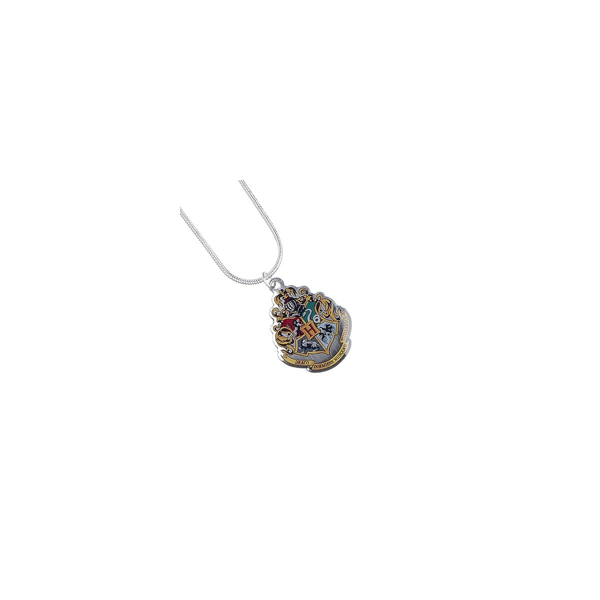 Lantisor Cu Pandantiv Harry Potter - Hogwarts , Placat Cu Argint, Argintiu