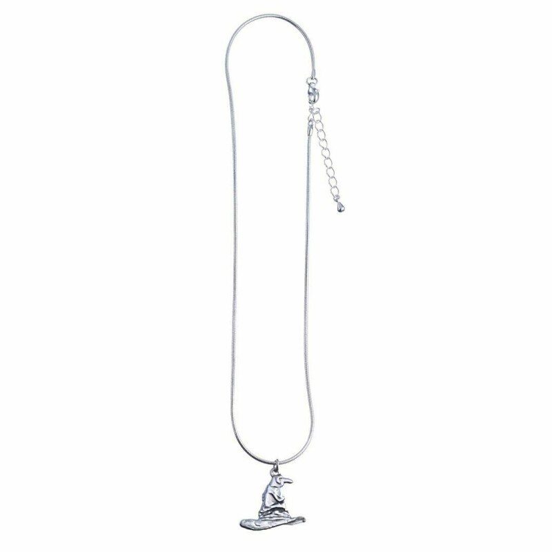 Lantisor Cu Pandantiv Harry Potter - Sorting Hat , Placat Cu Argint, Argintiu