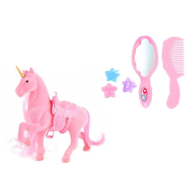 Set de joaca Dream horse, Unicorn roz, 16 cm, Toi-Toys