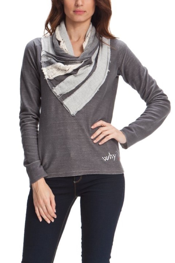 Bluza Desigual cu maneci lungi, Gri, 36