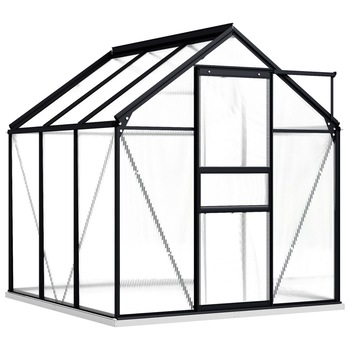 Sera cu un cadru de baza, vidaXL, Aluminiu, 3,61 m², Antracit Sera cu un cadru de baza, vidaXL, Aluminiu, 3,61 m², Antracit