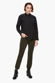 s.Oliver, Camasa din amestec de modal cu buzunare pe piept, Negru s.Oliver, Camasa din amestec de modal cu buzunare pe piept, Negru