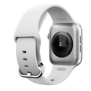Curea cu catarama compatibil Apple Watch 1 2 3 4 5 6 , Sport, Silicon, 40mm , Alb