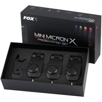 Set 3+1 avertizori cu statie Fox Mini Micron X Set 3+1 avertizori cu statie Fox Mini Micron X