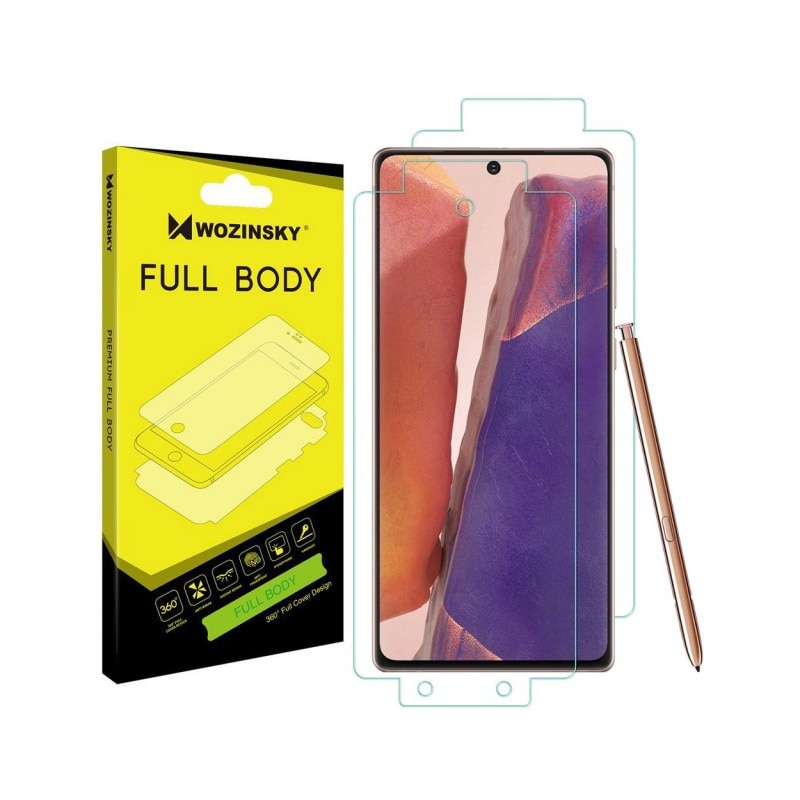 Folie Fata Spate Si Laterale Wozinsky Full Cover Regenerabila Samsung Galaxy Note 20 Transparenta , silicon