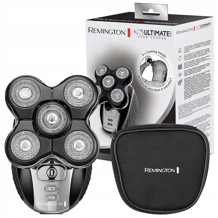 Самобръсначка Remington Ultimate Series RX5 XR1500, 100% водоустойчива, Лесна за почистване, Черен