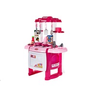bucatarie multifunctionala pentru copii cu lumini sunete  quothappy kitchenquot chiuveta plita cu aragaz cuptor multiple accesorii imagen 5_0_
0