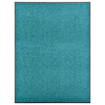 Covoras de usa lavabil, vidaXL, Tesatura, 90 x 120 cm, Albastru deschis Covoras de usa lavabil, vidaXL, Tesatura, 90 x 120 cm, Albastru deschis