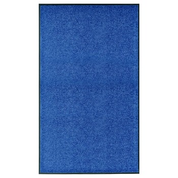 Covoras de usa lavabil, vidaXL, Tesatura, 90 x 150 cm, Albastru Covoras de usa lavabil, vidaXL, Tesatura, 90 x 150 cm, Albastru