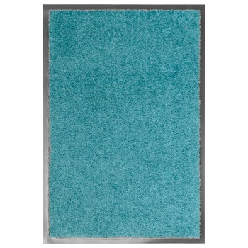 Covoras de usa lavabil, vidaXL, Tesatura, 40 x 60 cm, Albastru deschis Covoras de usa lavabil, vidaXL, Tesatura, 40 x 60 cm, Albastru deschis