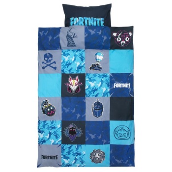 Lenjerii de pat 1 persoana, Zola®, Fornite,albastra, 140x200 cm Lenjerii de pat 1 persoana, Zola®, Fornite,albastra, 140x200 cm