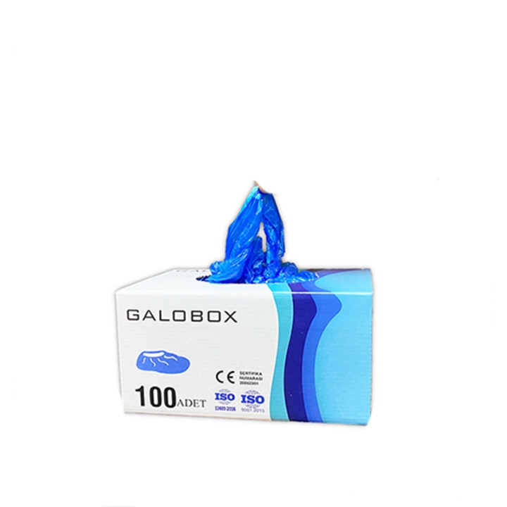 Iglow Galobox cipővédő huzat szett, polietilén, univerzális méret, kék, 100 db