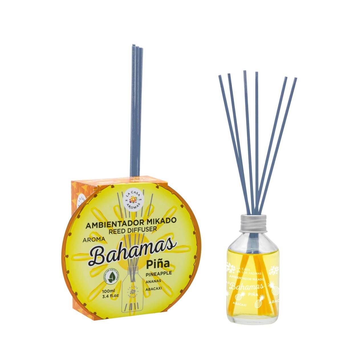 Odorizant ambiental cu bete de ratan Bahamas Pineapple 100ml Mikado