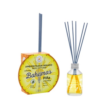 Odorizant ambiental cu bete de ratan Bahamas Pineapple 100ml Mikado Odorizant ambiental cu bete de ratan Bahamas Pineapple 100ml Mikado